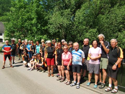 Die Radgruppe bei der Radtour von Beuron nach Heiligkreuztal
