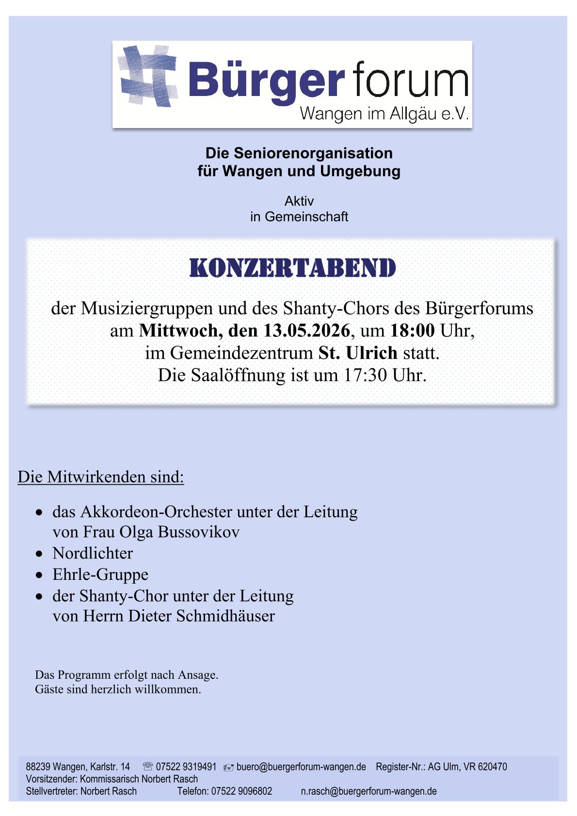 Konzertabend 2026